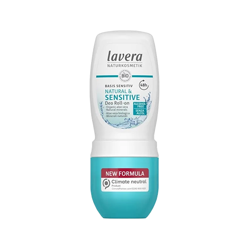 Lavera Basis Sensitiv Deo Roll-On Natural & Sensitive Φυσικό Αποσμητικό με Βιολογική Αλόη & Φυσικά Ορυκτά 50 ml