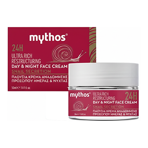 Mythos SNAIL 24h Πλούσια Κρέμα Αναδόμησης Προσώπου Ημέρας & Νύχτας 50ml