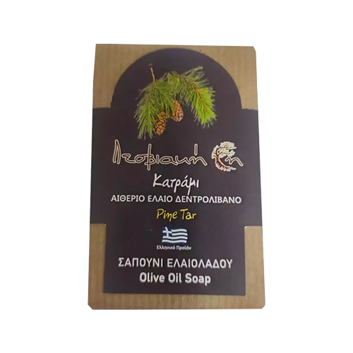 Σαπούνι Κατράμι με Αιθέριο Έλαιο Δενδρολίβανο ''Λεσβιακή Γη''